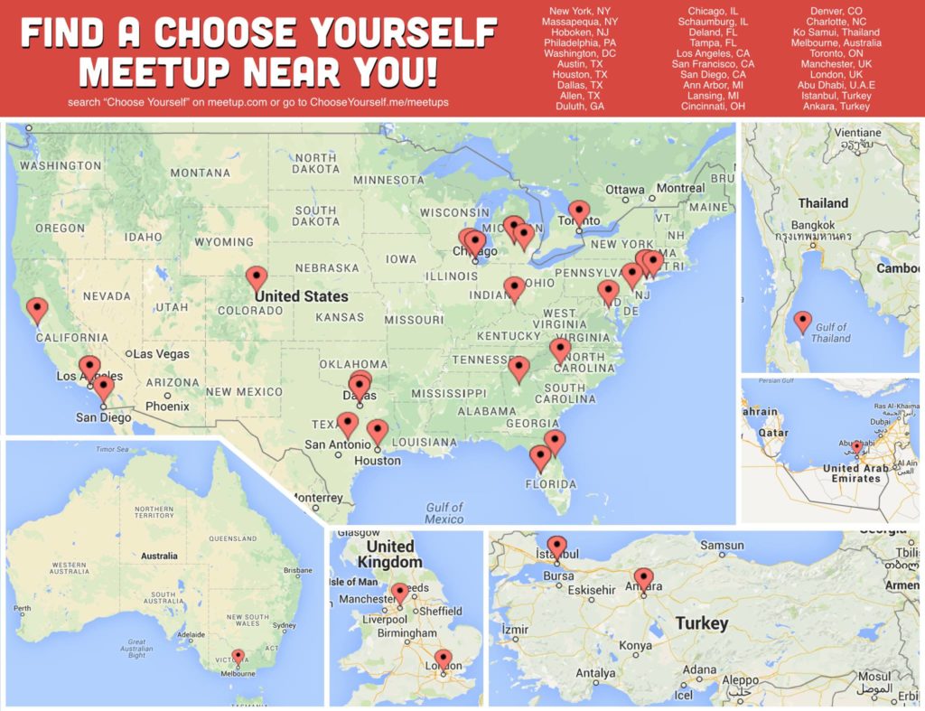 Choose Yourself Meetup Map
