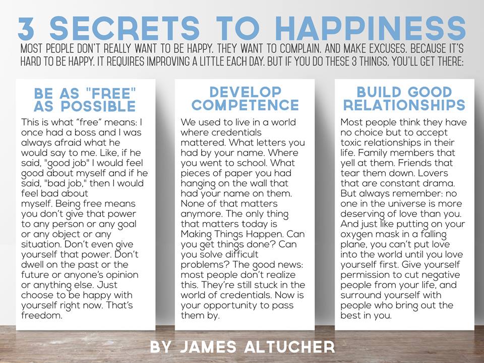 secrets to happiness